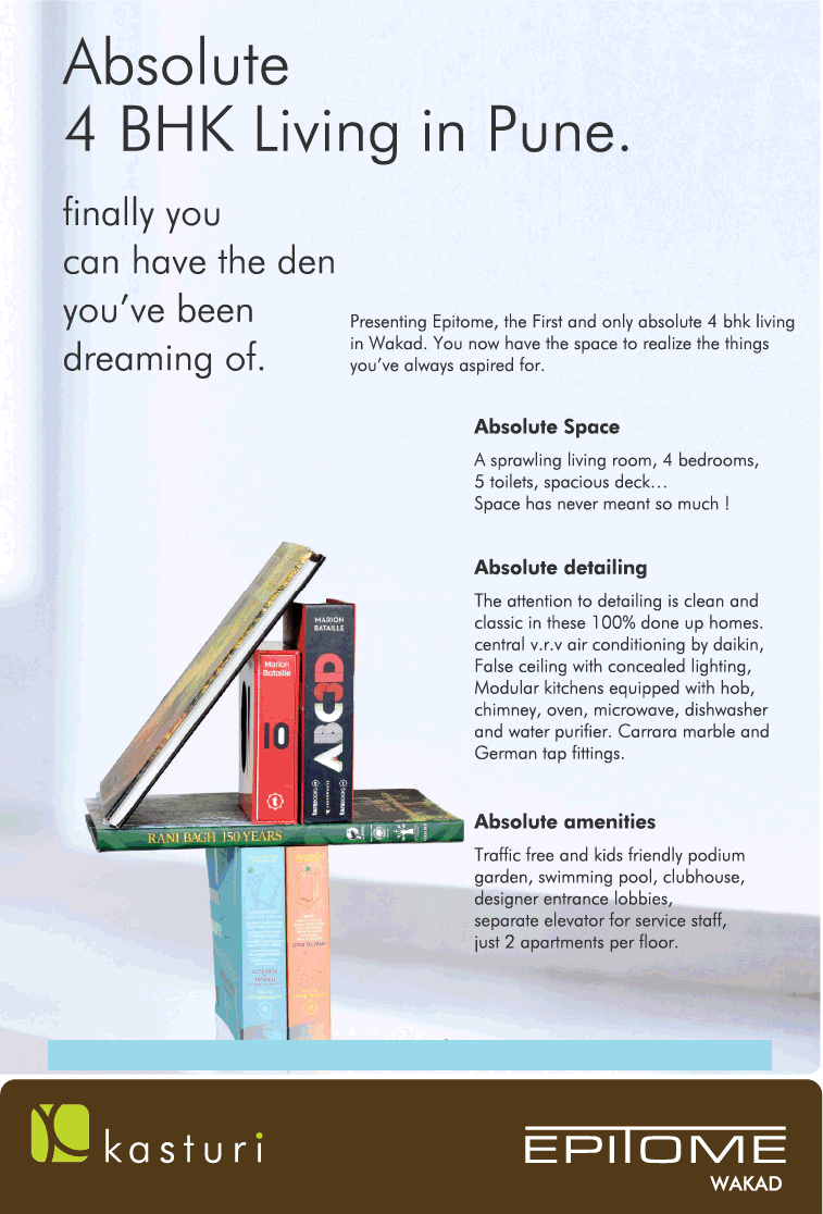 Presenting first absolute 4 bhk living at Kasturi Epitome in Pune